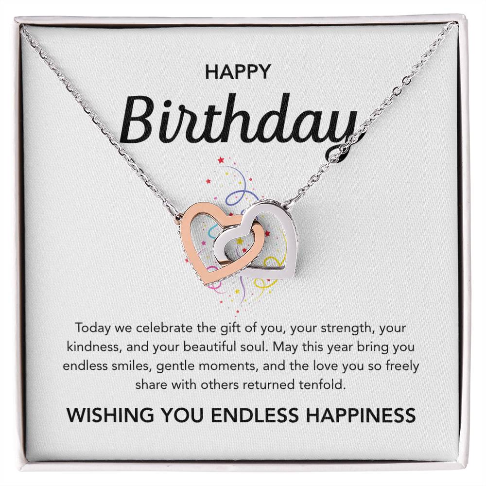 Birthday Gifts - Interlocking Hearts Necklace - Ribbons