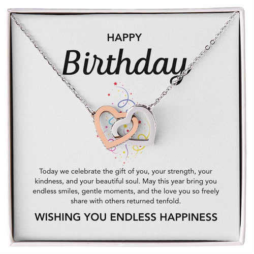 Birthday Gifts - Interlocking Hearts Necklace - Ribbons