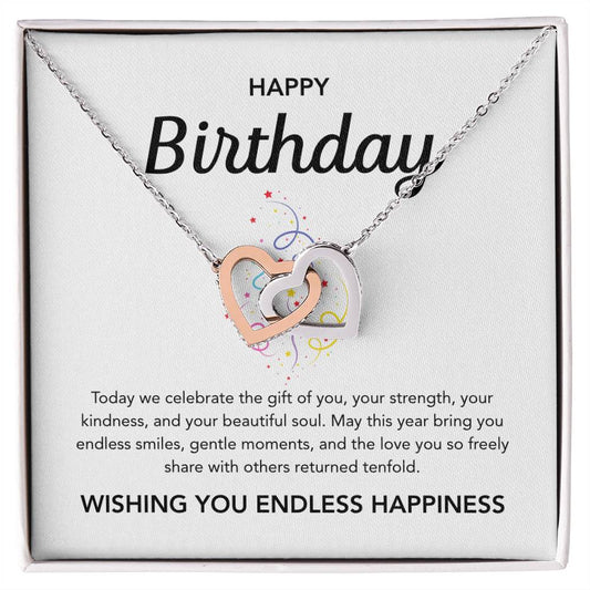 Birthday Gifts - Interlocking Hearts Necklace - Ribbons