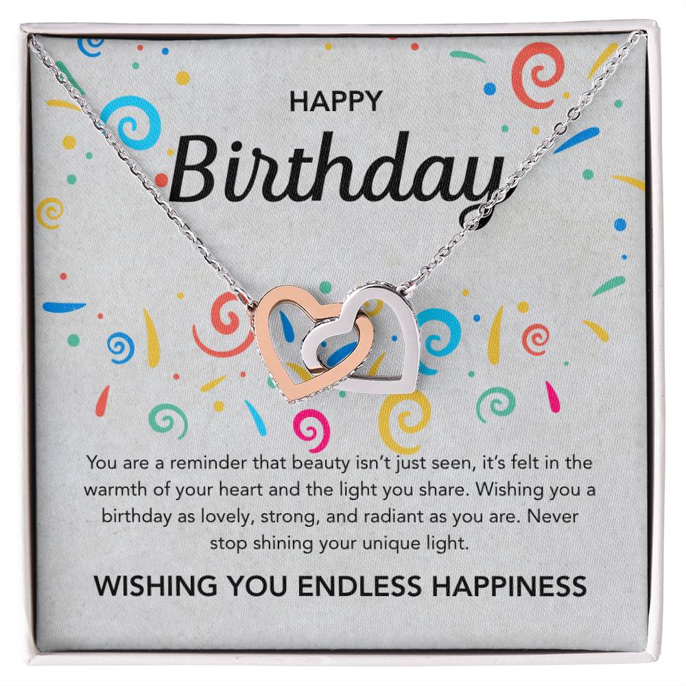 Birthday Gifts - Interlocking Hearts Necklace - Ribbons