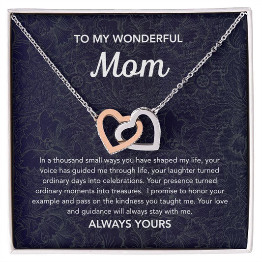 To Mom - Interlocking Hearts - Damsak