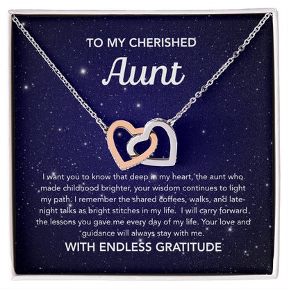 To my Aunt - Interlocking Hearts - Night Stars