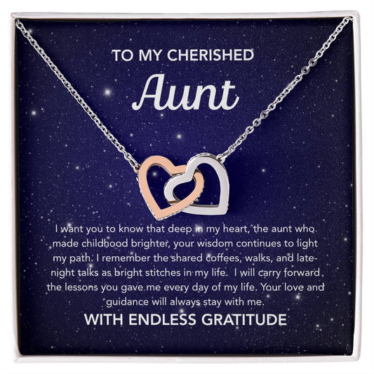 To my Aunt - Interlocking Hearts - Night Stars