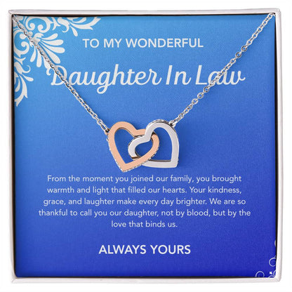 To my Daughter in Law - Interlocking Hearts Necklace - Flourish