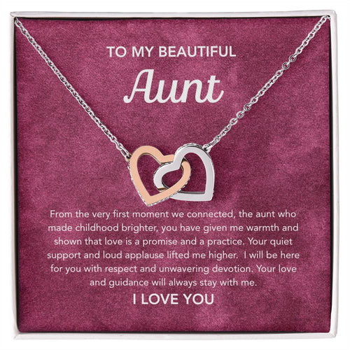To my Aunt - Interlocking Hearts - Velvet Pattern