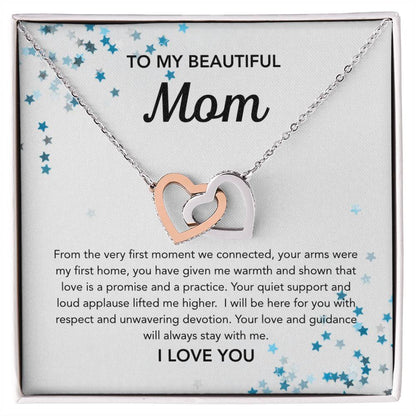 To Mom - Interlocking Hearts - Stars