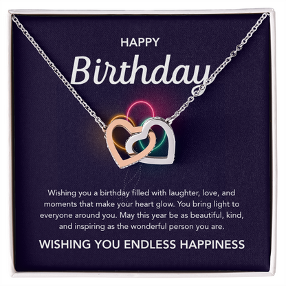 Birthday Gifts - Interlocking Hearts Necklace - Balloons