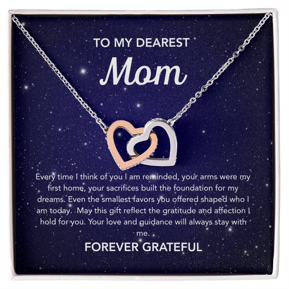 To Mom - Interlocking Hearts - Night Stars