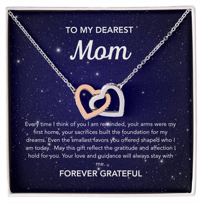 To Mom - Interlocking Hearts - Night Stars