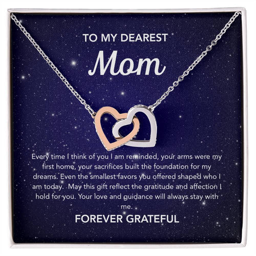To Mom - Interlocking Hearts - Night Stars