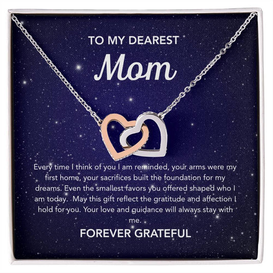 To Mom - Interlocking Hearts - Night Stars