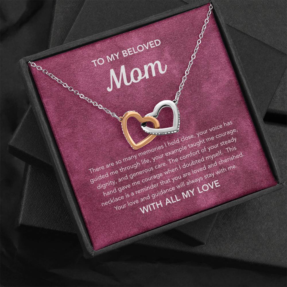 To Mom - Interlocking Hearts - Velvet Pattern