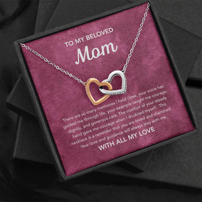 To Mom - Interlocking Hearts - Velvet Pattern