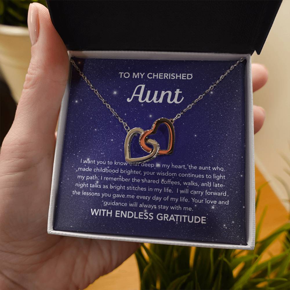 To my Aunt - Interlocking Hearts - Night Stars