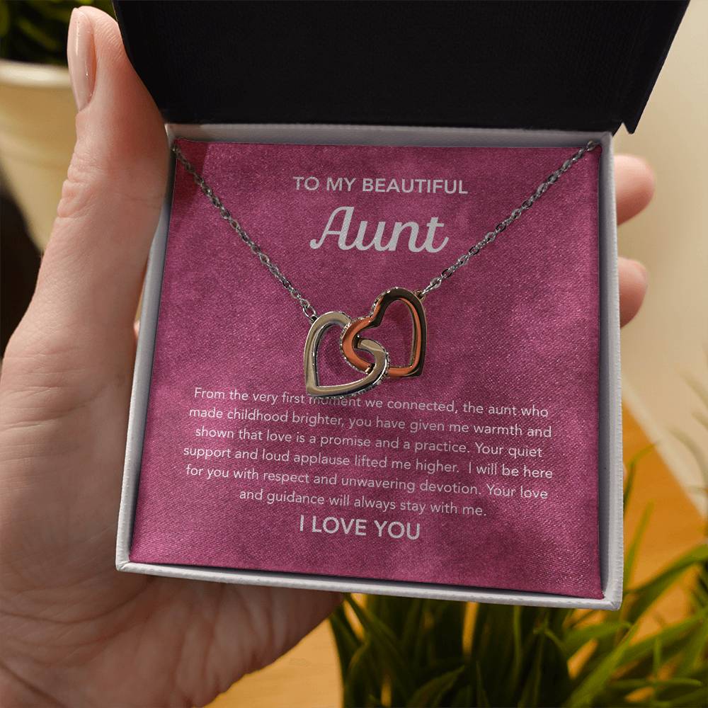 To my Aunt - Interlocking Hearts - Velvet Pattern