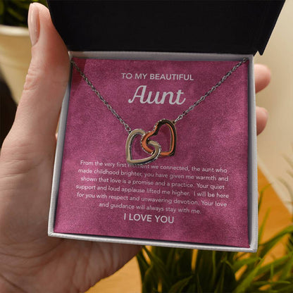 To my Aunt - Interlocking Hearts - Velvet Pattern