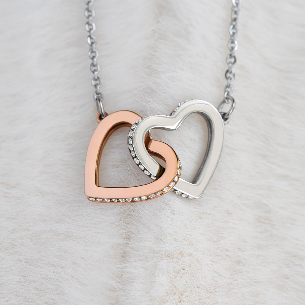 To my Granddaughter - Interlocking Hearts Necklace - Little Heart