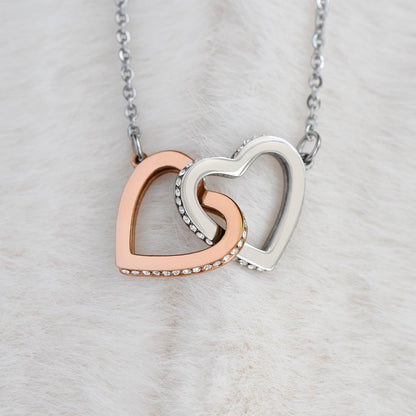 To my Granddaughter - Interlocking Hearts Necklace - Little Heart