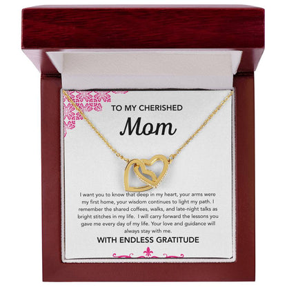 To Mom - Interlocking Hearts - Ornament