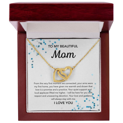 To Mom - Interlocking Hearts - Stars
