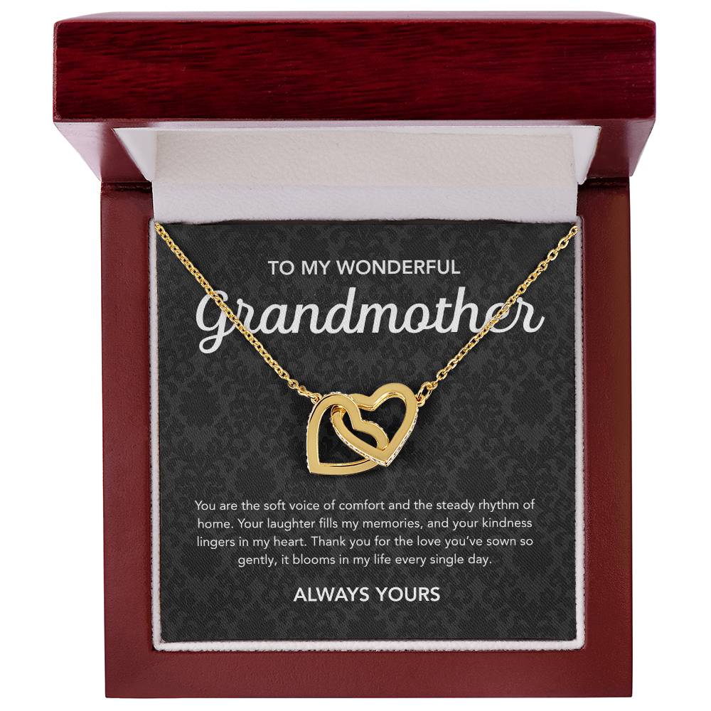 To my Grandmother - Interlocking Hearts Necklace - Damsak