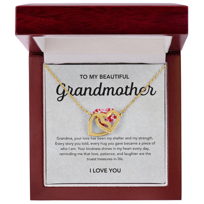 To my Grandmother - Interlocking Hearts Necklace - Little Heart
