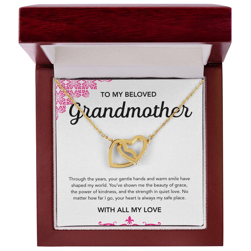 To my Grandmother - Interlocking Hearts Necklace - Ornament