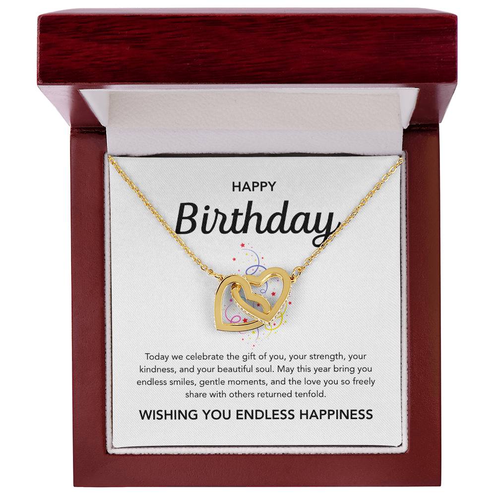 Birthday Gifts - Interlocking Hearts Necklace - Ribbons