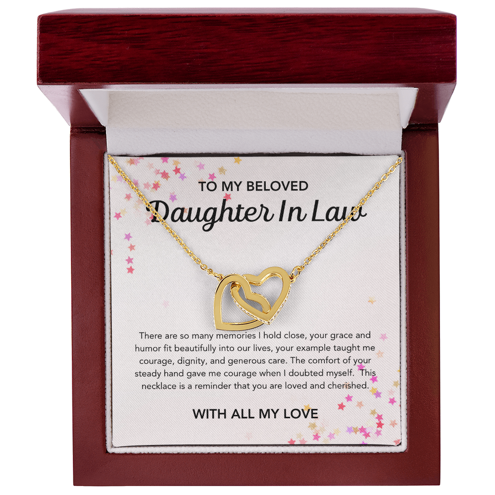 To my Daughter in Law - Interlocking Hearts Necklace - Stars