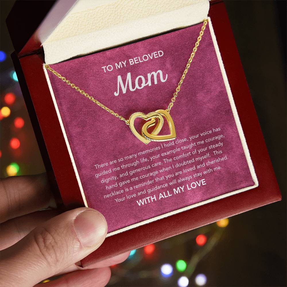 To Mom - Interlocking Hearts - Velvet Pattern