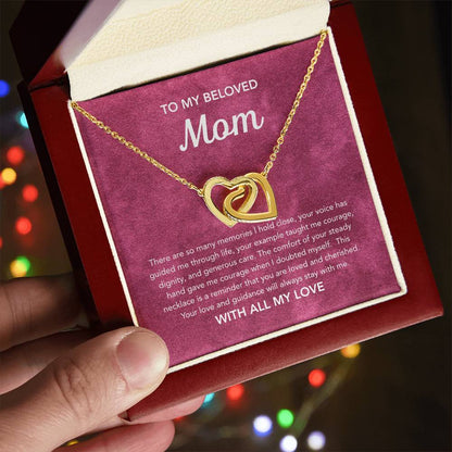 To Mom - Interlocking Hearts - Velvet Pattern