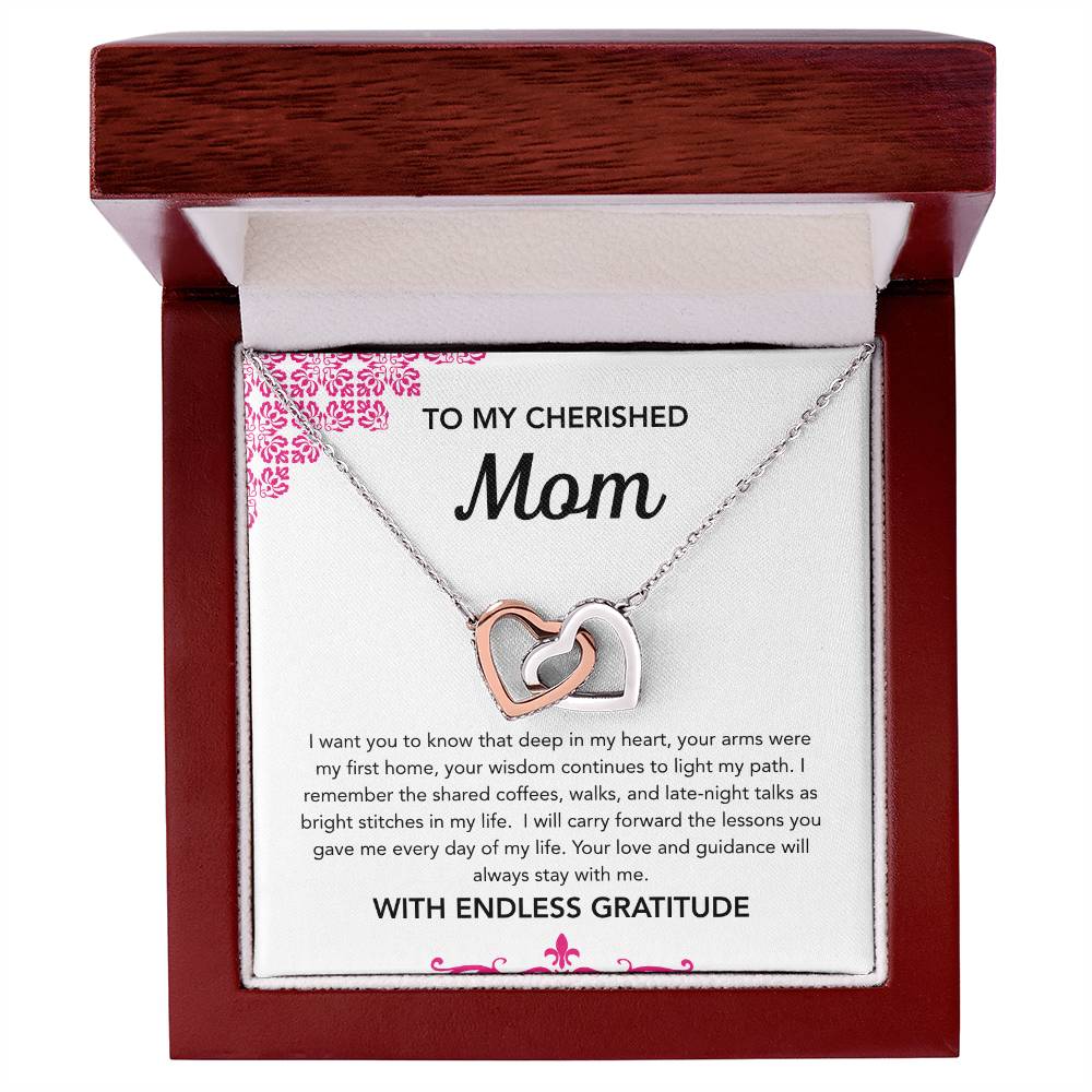 To Mom - Interlocking Hearts - Ornament