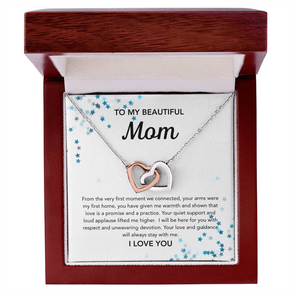 To Mom - Interlocking Hearts - Stars