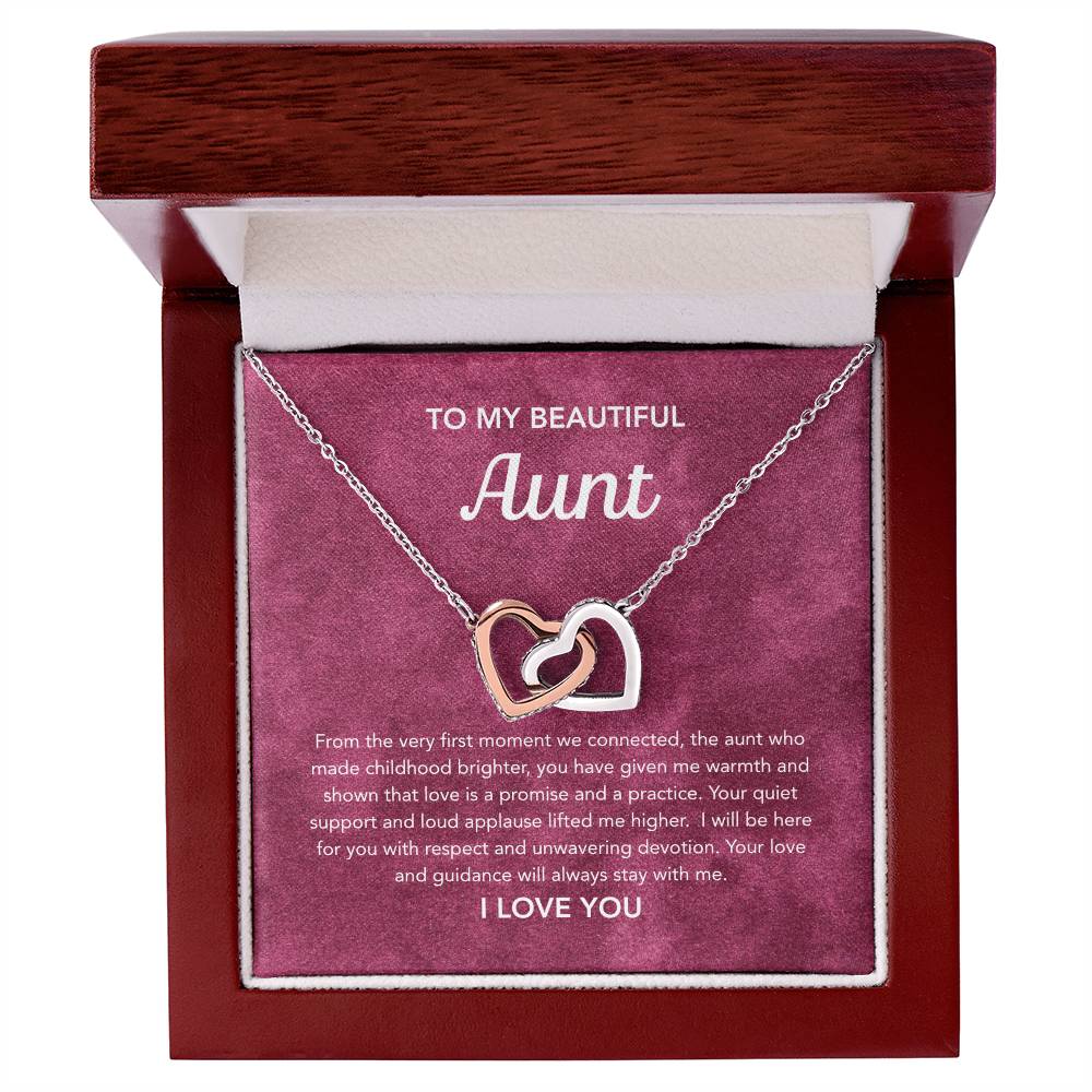 To my Aunt - Interlocking Hearts - Velvet Pattern