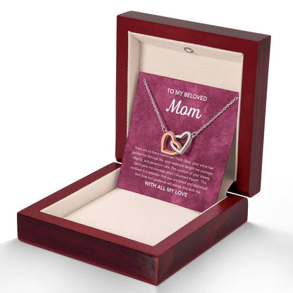 To Mom - Interlocking Hearts - Velvet Pattern