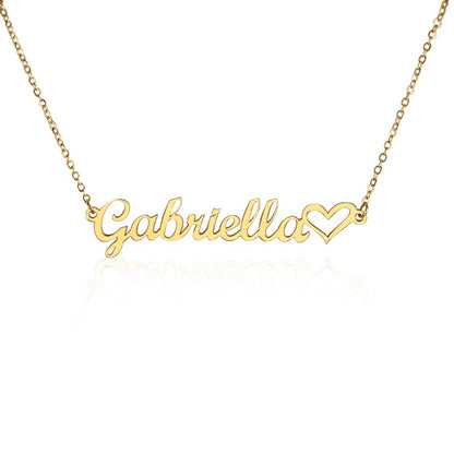 Personalized Name Heart Necklace