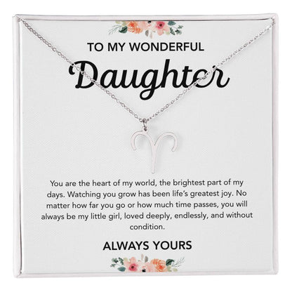To my Daughter - Zodiac Symbol - Flowers