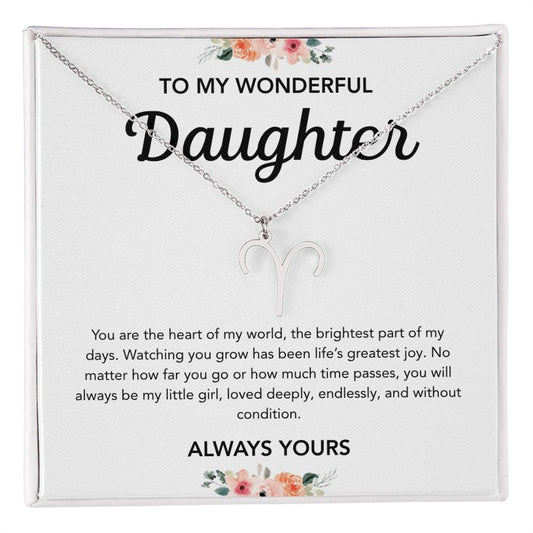 To my Daughter - Zodiac Symbol - Flowers