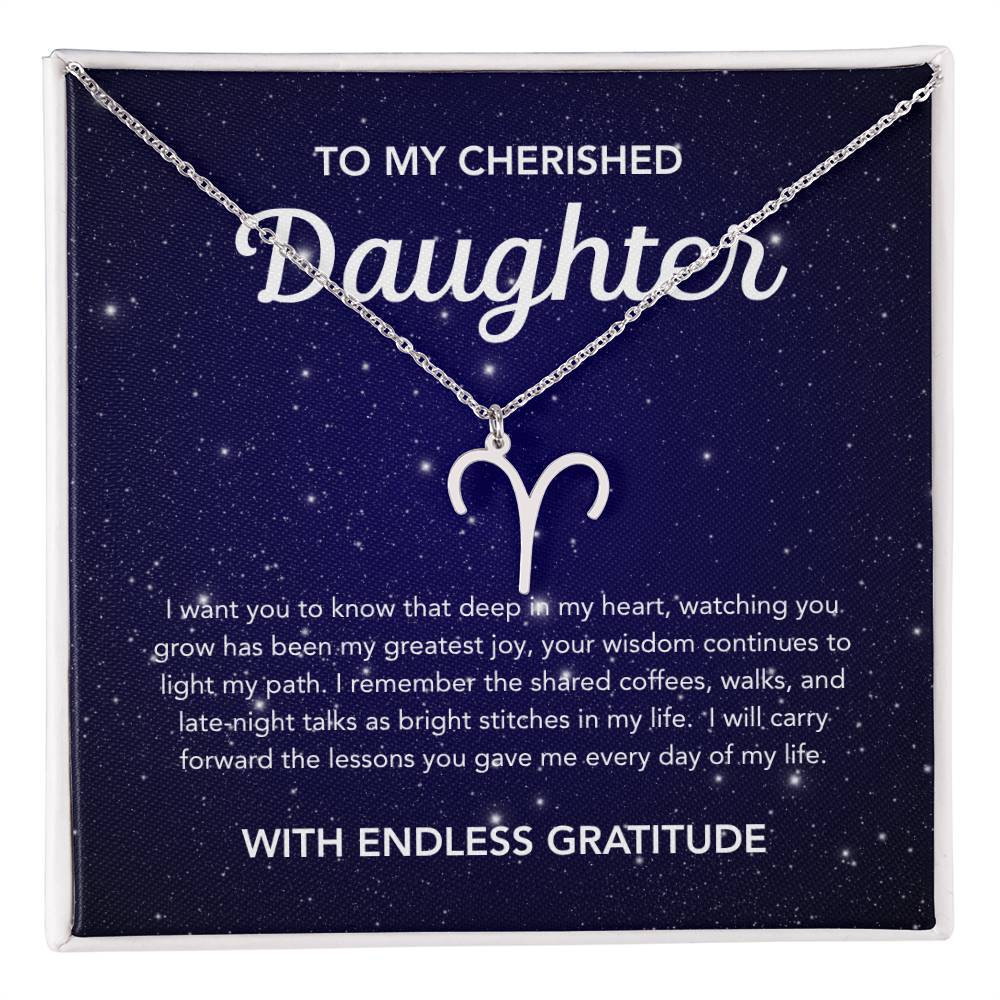 To my Daughter - Zodiac Symbol - Night Stars