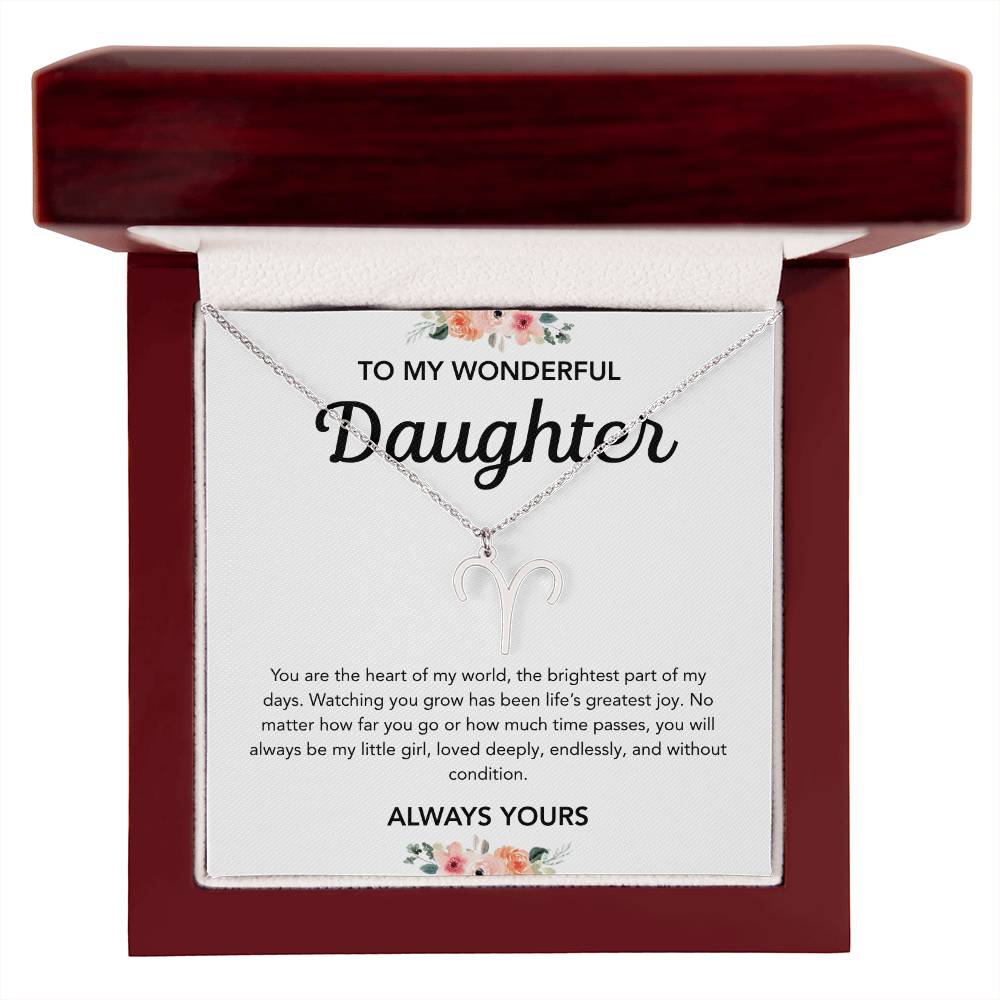 To my Daughter - Zodiac Symbol - Flowers