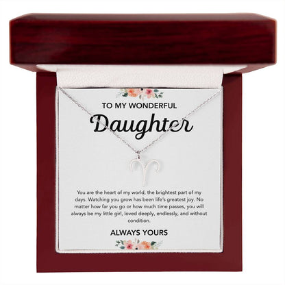 To my Daughter - Zodiac Symbol - Flowers
