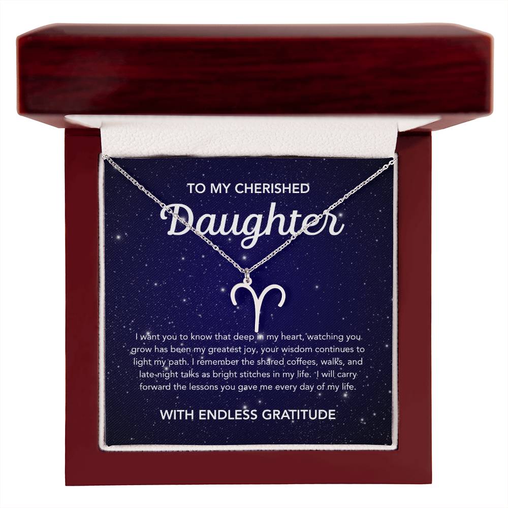 To my Daughter - Zodiac Symbol - Night Stars