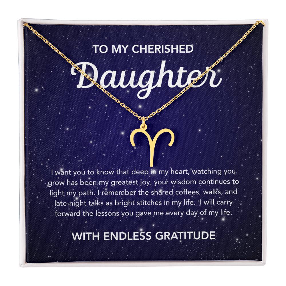 To my Daughter - Zodiac Symbol - Night Stars
