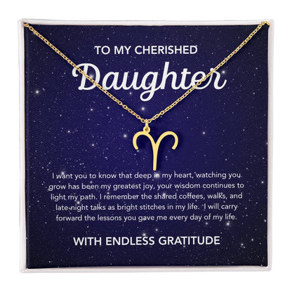 To my Daughter - Zodiac Symbol - Night Stars