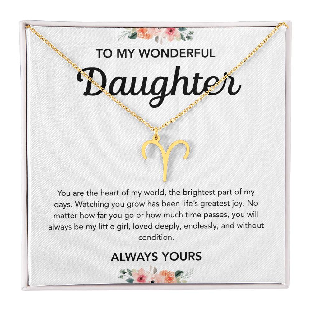 To my Daughter - Zodiac Symbol - Flowers