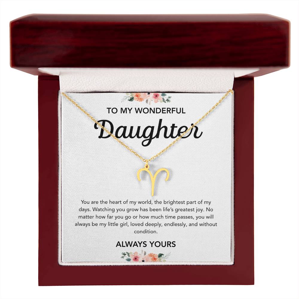 To my Daughter - Zodiac Symbol - Flowers