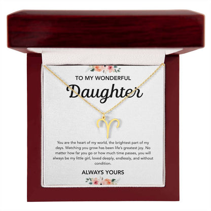 To my Daughter - Zodiac Symbol - Flowers
