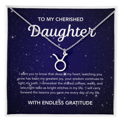 To my Daughter - Zodiac Symbol - Night Stars