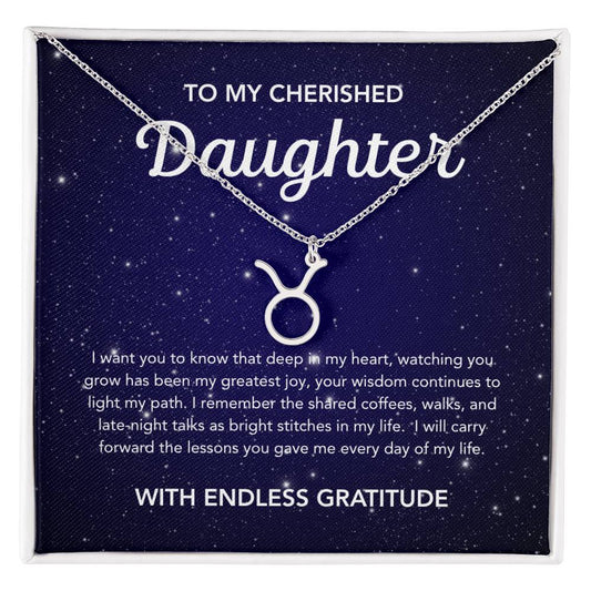 To my Daughter - Zodiac Symbol - Night Stars