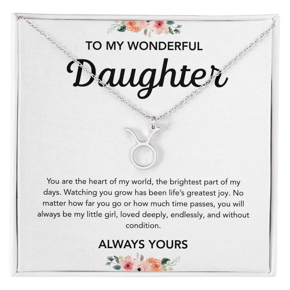 To my Daughter - Zodiac Symbol - Flowers